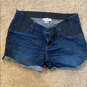 Maternity jean shorts